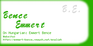 bence emmert business card